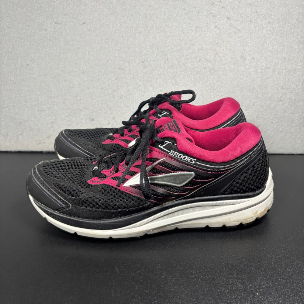 Brooks Addiction 13 Womens 9 Wide Running Shoes Black Pink 1202531D070 No Insole